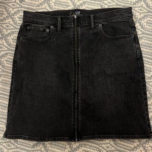 GAP black, denim skirt. Stretch denim material.